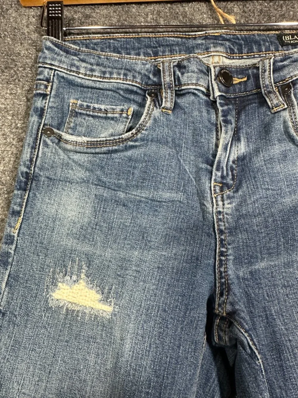 Blank NYC Jeans Womens 26 The Bond Mid Rise Skinny Distressed Cotton Stretch